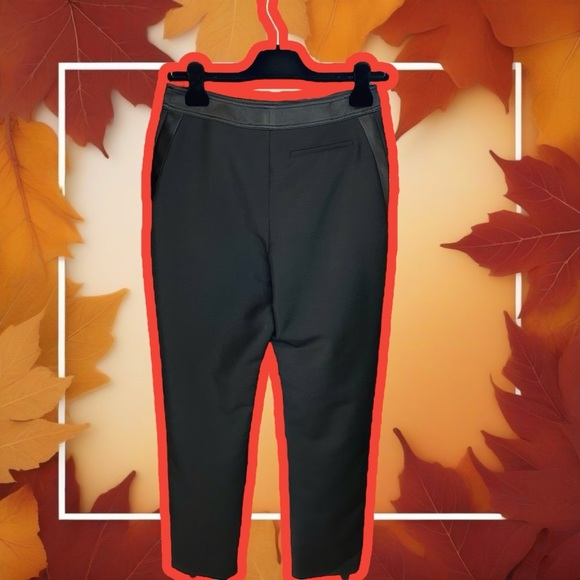 NWT Lanvin Paris Black Wool & Silk Tuxedo Side Striped Cropped Dress Trousers - Picture 13 of 16